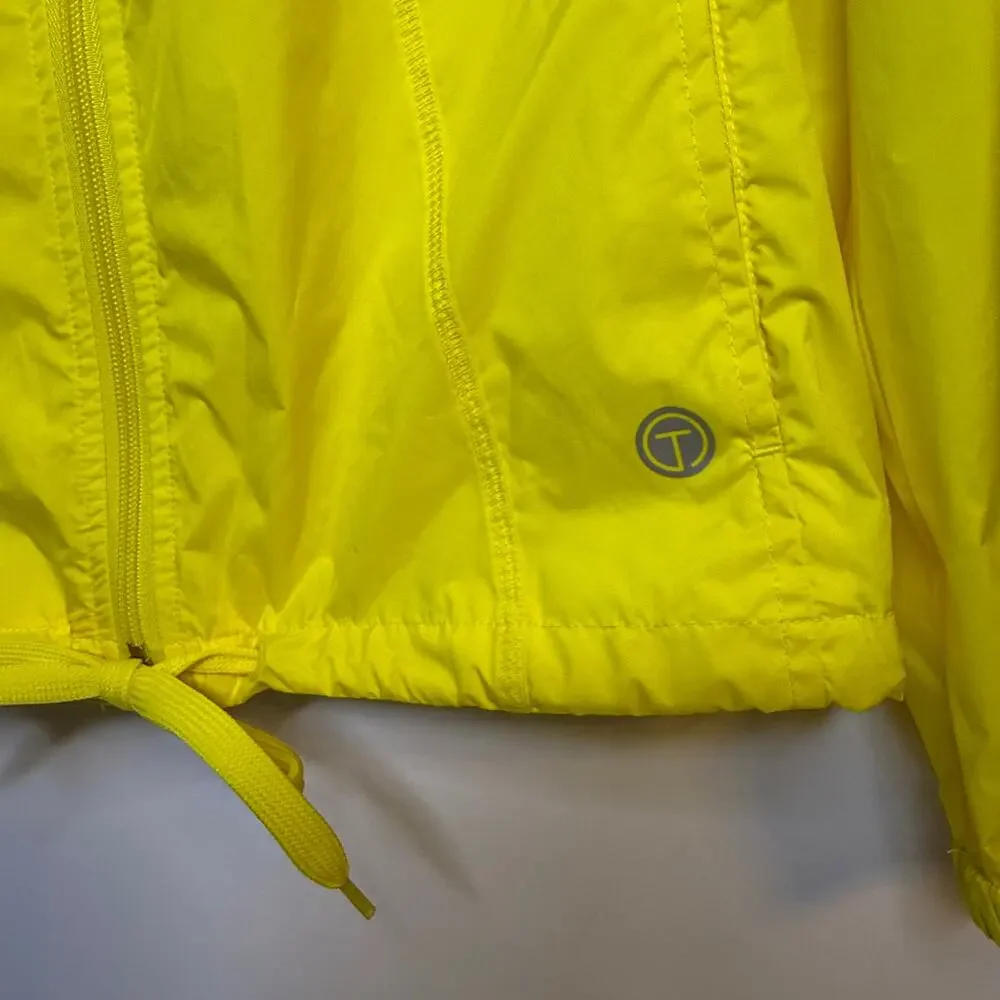 Talbots Bright Yellow Hooded Windbreaker Sz Sp